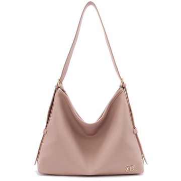 好感日常兩用拉鍊斜背包 淺粉