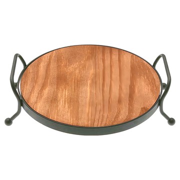 VERSA 圓形竹製輕食盤/點心盤 輕巧耐用 點心水果盤  290 x 250 x 110mm  1個  淺棕色