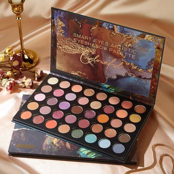 (免運)novo多色啞光珠光眼影盤40色大地色系大盤全套化妝師專用小眾品牌