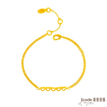 J code真愛密碼金飾 愛的緣分黃金手鍊