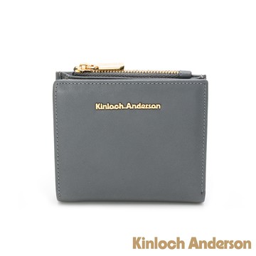 【Kinloch Anderson】Gladys 經典壓扣式短夾-灰藍