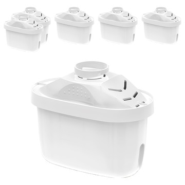 Water Of God ANTIAN 超濾濾水壺濾芯 家用廚房活性炭全效濾芯 3.5L  白色  6個  單一商品