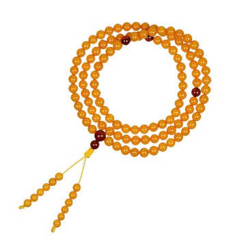 【正佳珠寶】老蜜蠟琥珀 頂級陽橙老蜜 5.8-6.3mm 108顆轉運珠