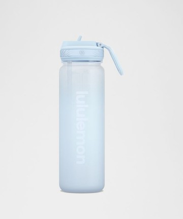 Back to Life Clear Bottle 24oz Straw Lid Frosted