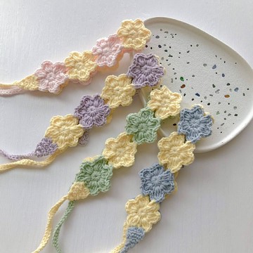 【花花髮帶】 鉤織髮帶