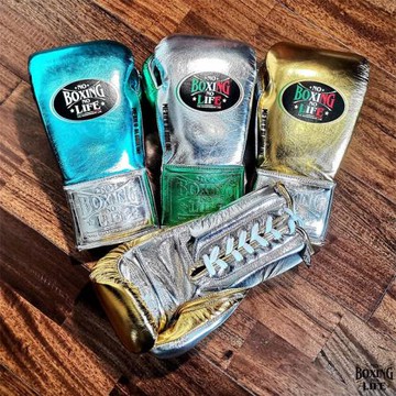 NoBoxingNoLife拳擊手套泰拳散打成人男女格斗搏擊真皮系帶拳套