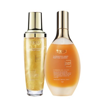 TRUU 76酵母胺基酸淨膚潔顏露150g+黃金修護白泡泡面膜120ml