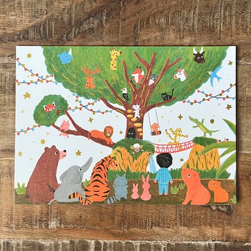 魔法/動物/燙金明信片