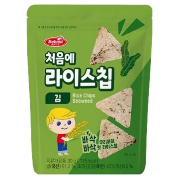 Bebest 貝思 三角米脆片 寶寶零食  海苔  30g  1包