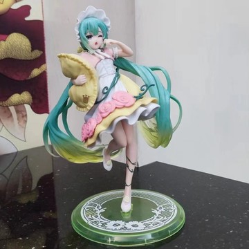 臺灣/🌸手辦 擺件 二次元 造景初音未來手辦miku童話仙境抱枕睡美人二次元動漫桌面擺件模型禮物
