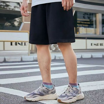60234L_夏季高品質現貨男士短褲五分褲重磅華棉純色休閒運動中性寬鬆型