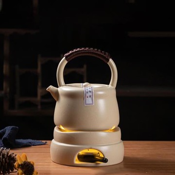 日式溫茶爐套裝溫茶器陶瓷家用暖茶爐蠟燭加熱恒溫保溫底座高檔