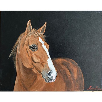 阿哈爾特克馬肖像原創藝術動物畫布作者 RinaArtSK