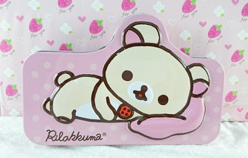 【震撼精品百貨】Rilakkuma San-X 拉拉熊懶懶熊 San-X 鉛筆盒/鐵製收納盒-牛奶妹躺/粉#02114 震撼日式精品百貨