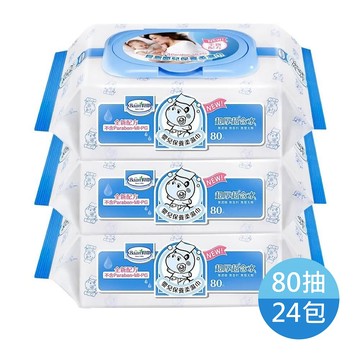台灣 Baan貝恩 嬰兒保養柔濕巾-無香料80抽(24包/箱)【公司指寄】