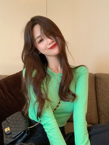長袖女上衣春秋韓版新款網紅薄款修身顯瘦內搭打底衫女T恤ins超火