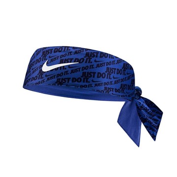 NIKE DRI-FIT 3.0 雙面綁帶式頭帶-髮帶 慢跑 路跑 瑜珈 N1003620409OS 藍黑白