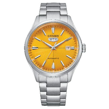 CITIZEN 星辰 七夕情人節推薦款機械腕錶NH8391-51Z 亮麗黃 40.2mm