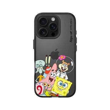 iPhone 16 Pro Clear 酷墨灰 - 海綿寶寶 SpongeBob - 比奇堡居民