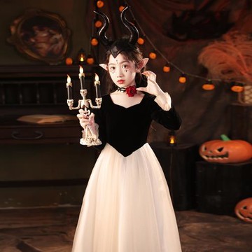 兒童萬圣節服裝cosplay派對聚會演出服高端女童禮服迪士尼公主裙