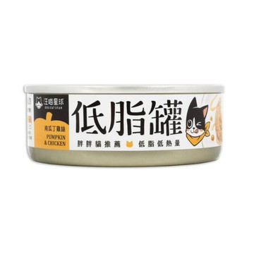 汪喵星球 【24入組】DOG CATSTAR-貓咪低脂主食罐(無人工膠類)-南瓜丁雞絲 80g (FM253)