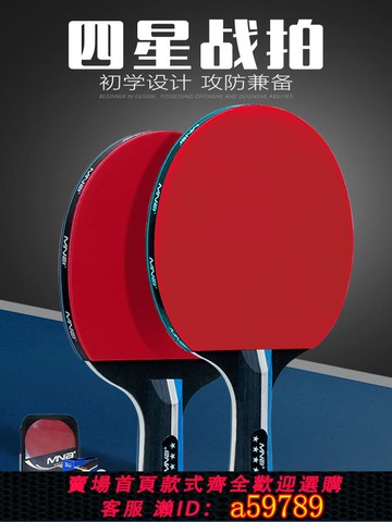 【全網低價 可打統編】專業級乒乓球拍直拍橫拍旗艦店正品四星碳素底板小學生球板兵乓拍