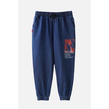 XXX系列潮牌撤柜春夏新款休閑百搭抽繩薄款牛仔褲男長褲M8766