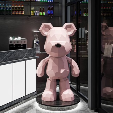 公司貨 免運 可開票  幾何暴力熊大型擺件輕奢高檔客廳電視柜新房裝飾品高端大氣上檔次