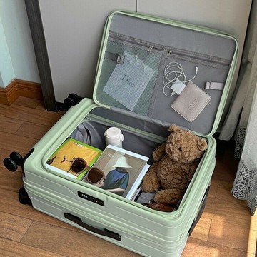 行李箱 旅行箱 拉桿箱 輕便萬向輪 出國學生登機箱新側開行李箱可擴展登機拉桿箱20寸26密碼旅行箱24大容量皮箱男女