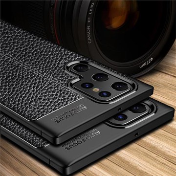 適用三星S22Ultra手機殼s22+保護套皮紋硅膠s22u軟殼防摔商務簡約