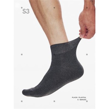 灰色襪子男卷邊堆堆襪透氣男士長襪長筒襪中筒襪襪子男款中筒