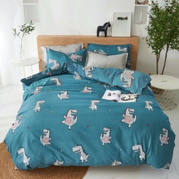 MIT 舒柔棉 小怪獸  薄床包(182 x 186cm) + 薄枕套(45 x 75cm)  薄床包 + 薄枕套組