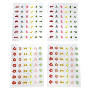 德德小品集 手帳裝飾貼紙 8種款式 4張 168個  甜美時光 多色  3包