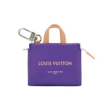 Louis Vuitton Mini Shopper 迷你購物袋吊飾/耳機包(M03121-紫)