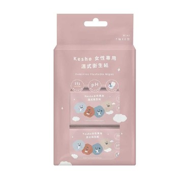 濕式衛生紙 方坊聯名女性專用濕式衛生紙7抽*6包 6包組