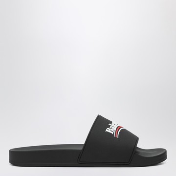 Pool Slide rubber sandals in black