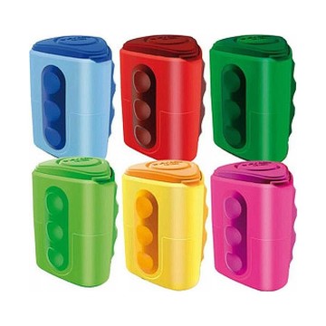 LYRA 雙孔凹槽削筆器【顏色隨機】 1組 (LY004)