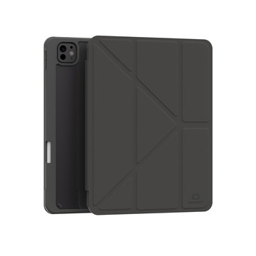 【HIPPORIZZ】iPad Pro 11吋 (2024/2025) Origo 晶透筆槽防摔殼 深灰色