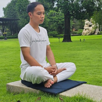 ZenComfort冥想坐墊，100%泰國橡膠，三角形，高品質，減少背部疼痛，坐感舒適。