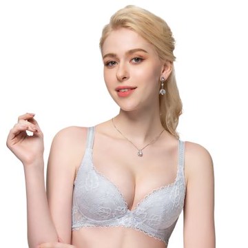 思薇爾 撩波幻彩系列A-E罩蕾絲包覆內衣(極光灰)