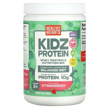 Healthy Heights, 兒童蛋白質，適合 2 歲以上兒童，草莓味，8.8 盎司（250 克）
