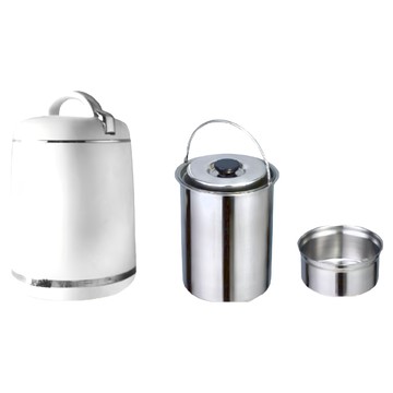 GOLDEN FIRE 火牌 3L 霧白 燜燒鍋 CL-769A (外鍋30.5 x 19cm  內鍋18.5 x 15cm  菜層6.5 x 14cm)  1個