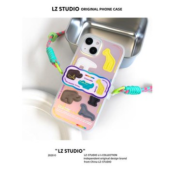 casegood原創鐳射磨砂磁吸手機殼iPhone14promax適用17蘋果13透明12新款15保護套斜挎背夾掛繩漸變16pro高級