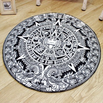 個性創意圓形地毯客廳茶幾毯 臥室書房吊椅墊子圓形地墊電腦椅墊