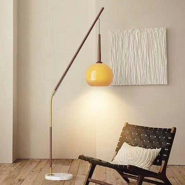 免運 可開票 燈具 落地燈 立燈 檯燈 立式燈 美式釣魚落地燈客廳臥室沙發旁中古風高級設計感床頭玻璃立式臺燈 快速出貨DDD1111