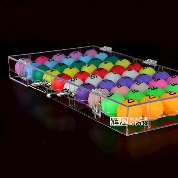 透明球盒手提帶鎖高端投標數字號碼乒乓球收納架4厘米球通用包郵