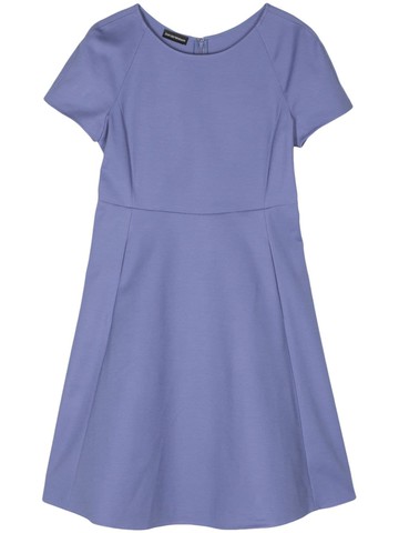Emporio Armani - cotton-blend twill dress - women - Elastane/Viscose/Cotton - 46 - Purple