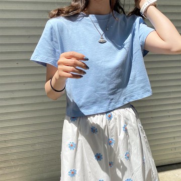 泫雅風短袖t恤女網紅夏季短款露臍ins潮原宿bf怪味寬松上衣服