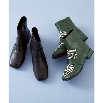 ORiental Traffic 經典樂福設計寬方頭短靴 (日本OR女鞋 31406)