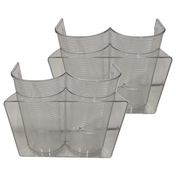 可疊加保溫杯收納架 加厚材質 結構耐用  透明  2個